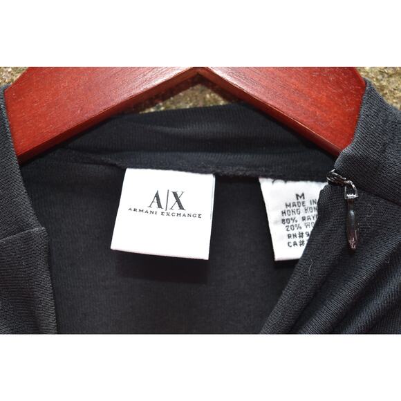 A|X Armani Exchange Black Mock Neck Long Sleeve Top – Size M - Picture 4 of 4